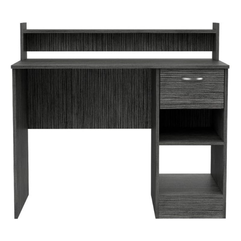 FM FURNITURE Charlette Computer Desk with Two Shelves Engineered Wood Gray