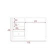 FM FURNITURE Naples Computer Desk Three Drawers Engineered Wood Gray