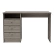 FM FURNITURE Naples Computer Desk Three Drawers Engineered Wood Gray