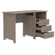 FM FURNITURE Jacksonville 3 Drawers Computer Desk Engineered Wood Gray