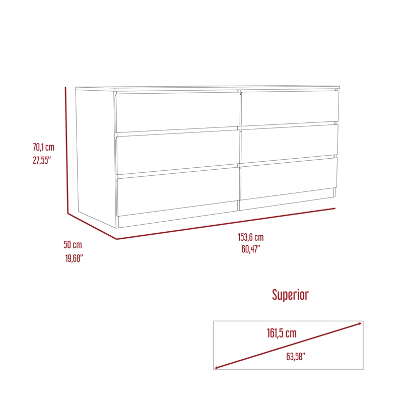 FM FURNITURE Tryon 2 Piece Bedroom Set Multi-Color Engineered Wood