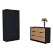 FM FURNITURE Crete 2 Piece Bedroom Set Multi-Color Engineered Wood