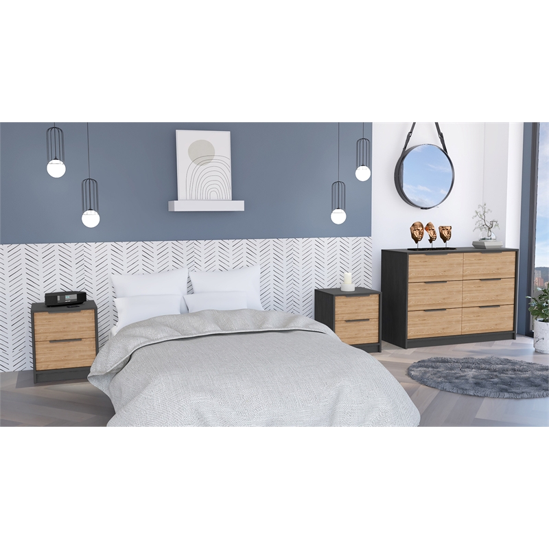 FM FURNITURE Kilgore 3 Bedroom Set Multi-Color Engineered Wood