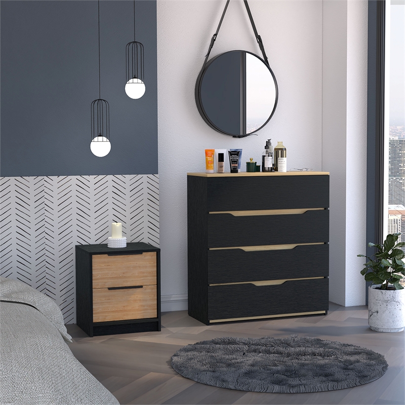 FM FURNITURE Canby 2 Piece Bedroom Set Multi-Color Engineered Wood