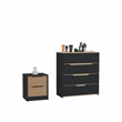 FM FURNITURE Canby 2 Piece Bedroom Set Multi-Color Engineered Wood