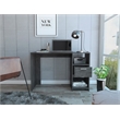 FM FURNITURE Arlington Computer Desk with two shelves Engineered Wood Gray