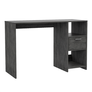 FM FURNITURE Arlington Computer Desk with two shelves Engineered Wood Gray