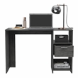 FM FURNITURE Arlington Computer Desk with two shelves Engineered Wood Gray
