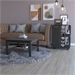 FM FURNITURE  Payson 2 Piece Living Room Set Black Engineered Wood