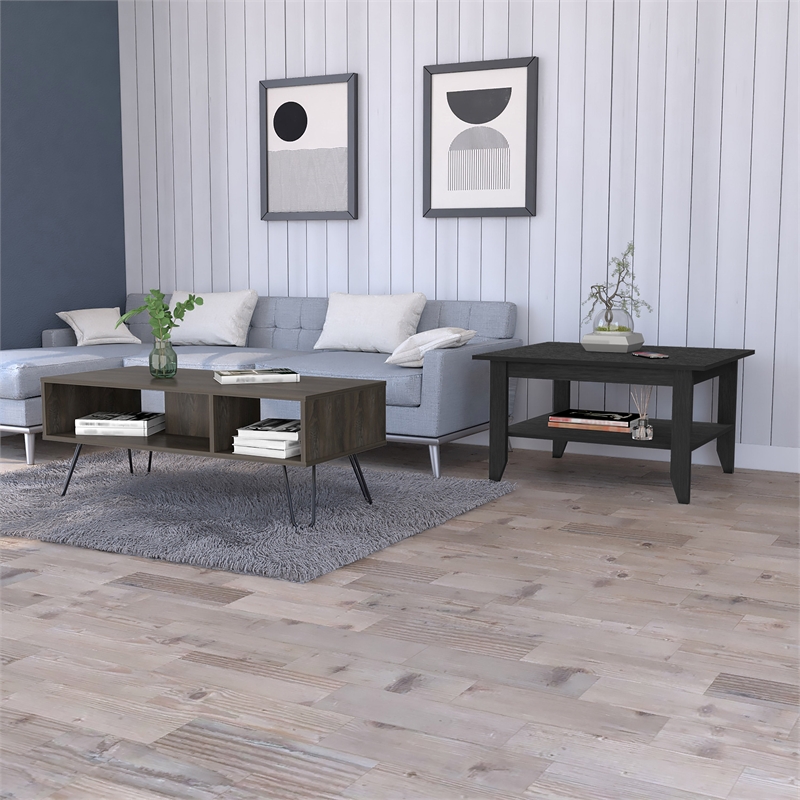 FM FURNITURE  Bouse 2 Piece Living Room Set Multi-Color Engineered Wood