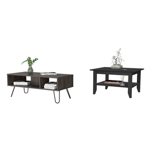 FM FURNITURE  Bouse 2 Piece Living Room Set Multi-Color Engineered Wood