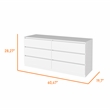 FM FURNITURE  Wyoming 2 Piece Bedroom Set White Engineered Wood