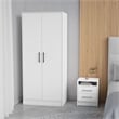 FM FURNITURE  Solon 2 Piece Bedroom Set White Engineered Wood