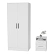 FM FURNITURE  Solon 2 Piece Bedroom Set White Engineered Wood