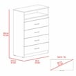 FM FURNITURE  Omaha 2 Piece Bedroom Set White Engineered Wood