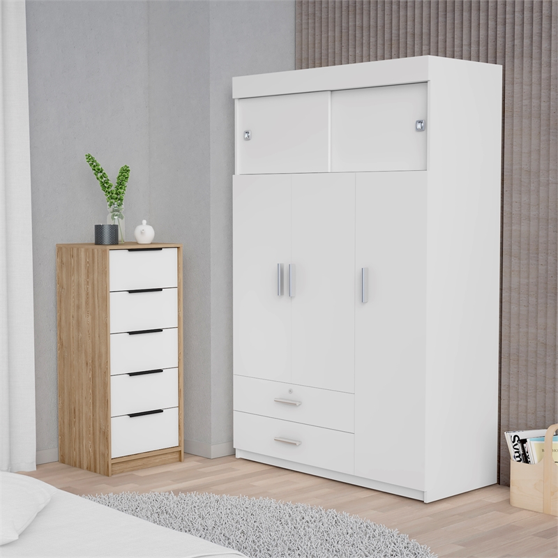 FM FURNITURE  Cozad 2 Piece Bedroom Set Multi-Color Engineered Wood