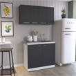 FM FURNITURE  Aztec 2 Piece Kitchen Set Multi-Color Engineered Wood