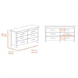 FM FURNITURE  Canaan 2 Piece Bedroom Set White Engineered Wood