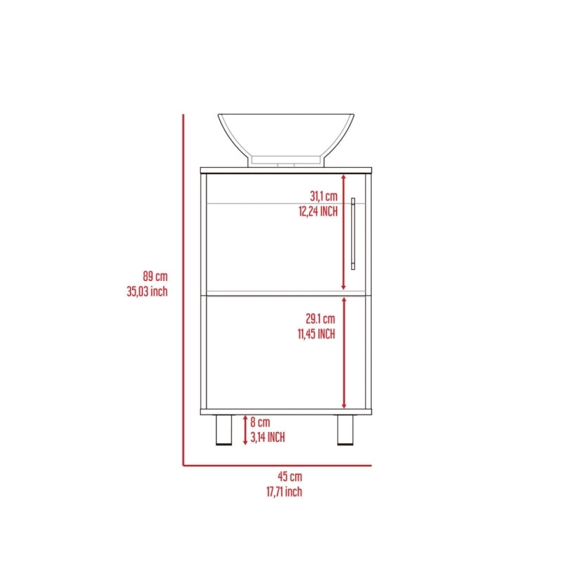 FM FURNITURE Auburn 2 Piece Bathroom Set White Engineered Wood