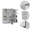 FM FURNITURE Auburn 2 Piece Bathroom Set White Engineered Wood