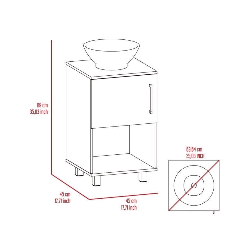 FM FURNITURE Auburn 2 Piece Bathroom Set White Engineered Wood