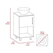 FM FURNITURE Auburn 2 Piece Bathroom Set White Engineered Wood
