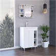 FM FURNITURE Auburn 2 Piece Bathroom Set White Engineered Wood
