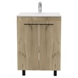 FM FURNITURE Dawson 2 Piece Bathroom Set Light Oak Engineered Wood