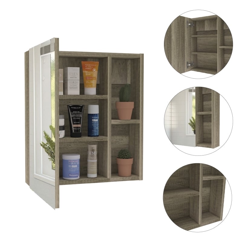 FM FURNITURE Dawson 2 Piece Bathroom Set Light Oak Engineered Wood