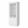 FM FURNITURE Hampton Bar Cabinet with Five Shelves Engineered Wood White