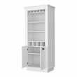 FM FURNITURE Hampton Bar Cabinet with Five Shelves Engineered Wood White