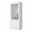 FM FURNITURE Hampton Bar Cabinet with Five Shelves Engineered Wood White