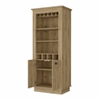 FM FURNITURE Hampton Bar Cabinet with 2 Doors Engineered Wood Beige