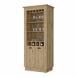 FM FURNITURE Hampton Bar Cabinet with 2 Doors Engineered Wood Beige
