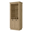 FM FURNITURE Hampton Bar Cabinet with 2 Doors Engineered Wood Beige