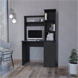 FM FURNITURE Rumford Computer Desk with Three Shelves Engineered Wood Black