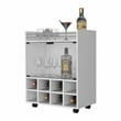 FM FURNITURE Minneapolis Bar Cart 2 Doors Engineered Wood White