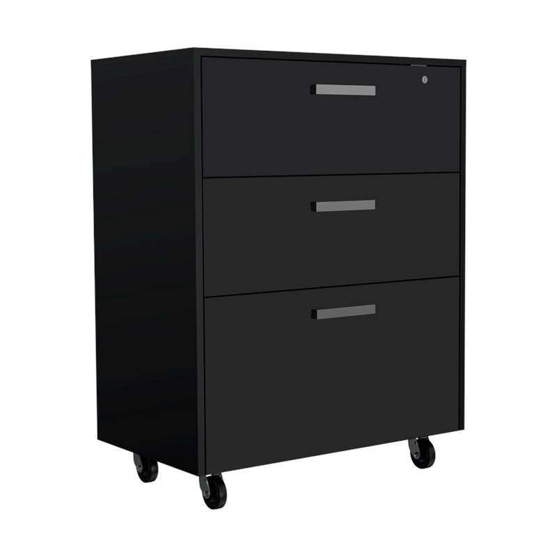 FM FURNITURE Conway 4 Piece Garage Set Black Engineered Wood