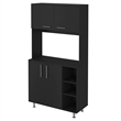 FM FURNITURE Sunapee 5 Piece Garage Set Black Engineered Wood