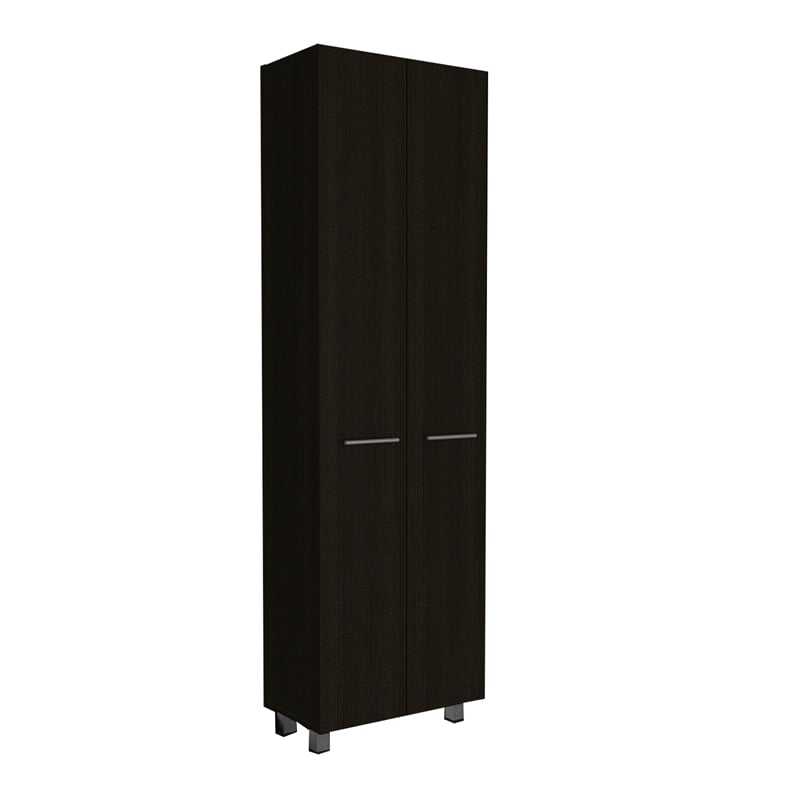 FM FURNITURE Abilene 7 Piece Garage Set Black Engineered Wood