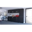 FM FURNITURE Abilene 7 Piece Garage Set Black Engineered Wood
