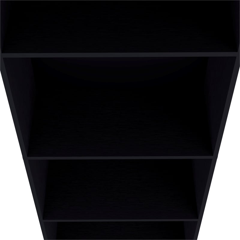 FM FURNITURE Sutton Bookcase Open Storage Engineered Wood Black