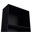 FM FURNITURE Sutton Bookcase Open Storage Engineered Wood Black