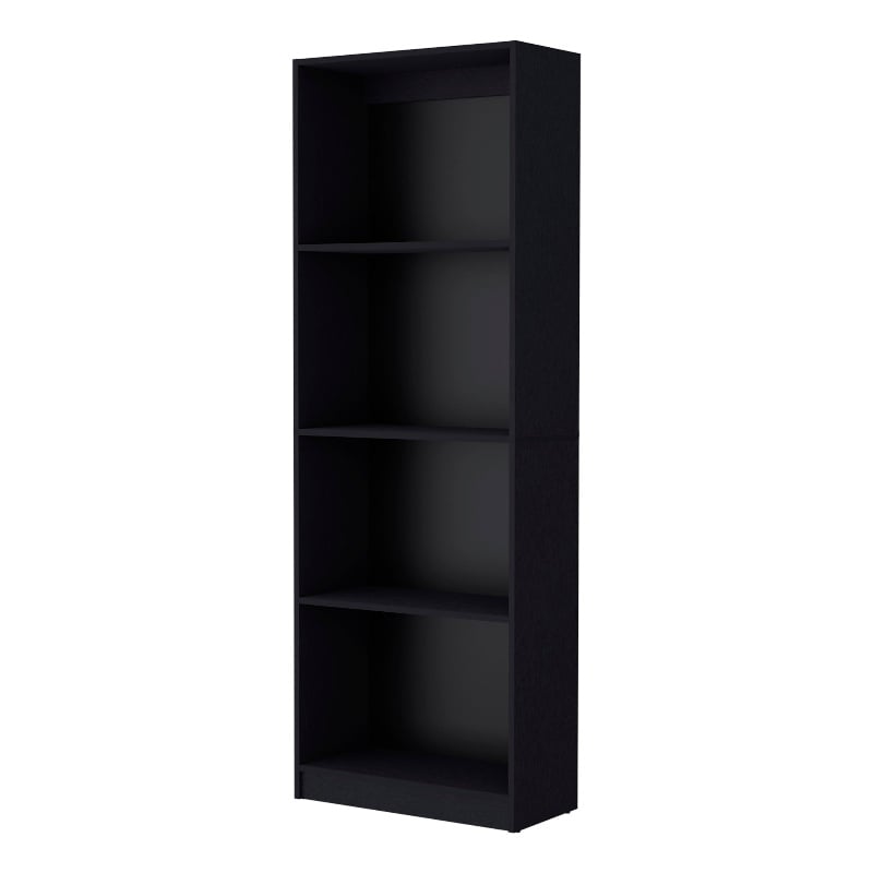 FM FURNITURE Sutton Bookcase Open Storage Engineered Wood Black