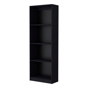 FM FURNITURE Sutton Bookcase Open Storage Engineered Wood Black