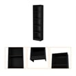 FM FURNITURE Sutton Slim Bookcase Open Storage Engineered Wood Black