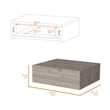 FM FURNITURE Vienna Floating Nightstand Light Gray Engineered Wood