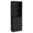 FM FURNITURE Bayard 3 Piece Living Room Set Black Engineered Wood