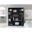 FM FURNITURE Elida 3 Piece Living Room Set Black Engineered Wood