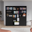 FM FURNITURE Acoma 3 Piece Living Room Set Black Engineered Wood